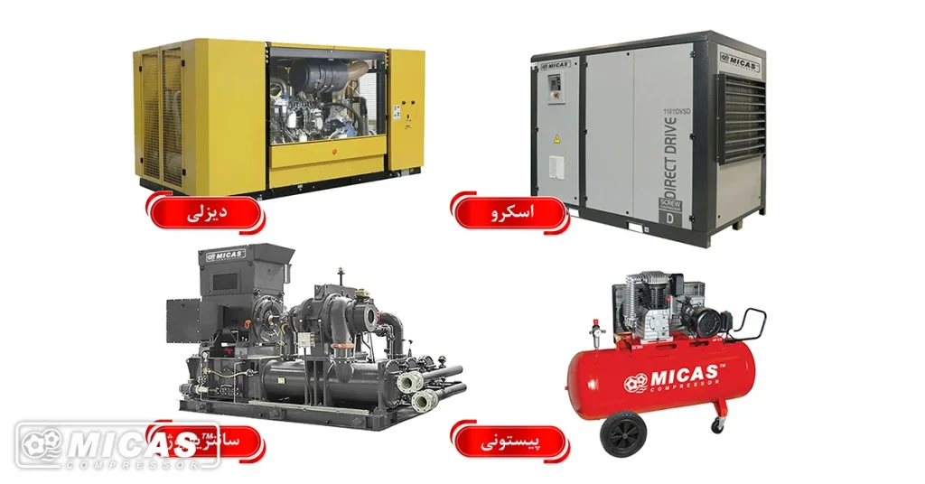 انواع کمپرسور هوا