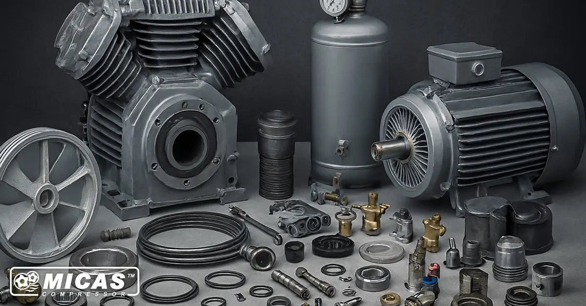 معرفی کامل قطعات کمپرسور هوا