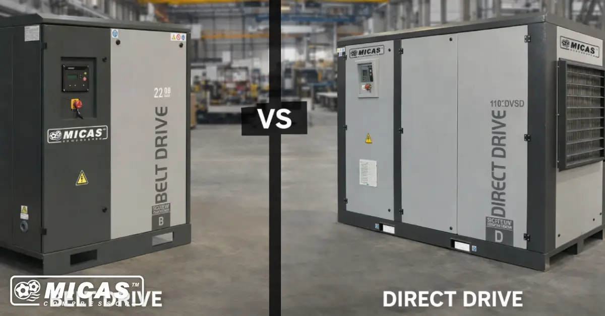 تفاوت کمپرسور تسمه‌ای و کوپل مستقیم