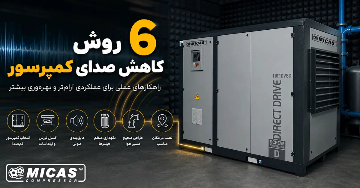 6 روش کاهش صدای کمپرسور {عملی و تست شده}